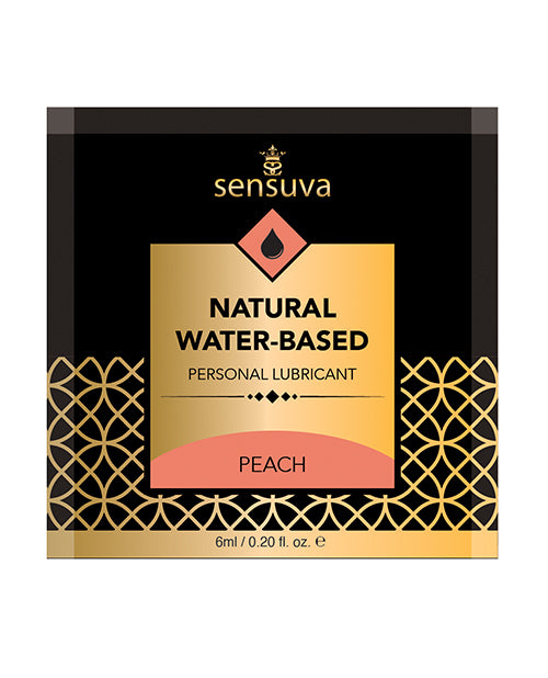 Sensuva Natural Water Based Personal Moisturizer Single Use Packet - 6 Ml Peach