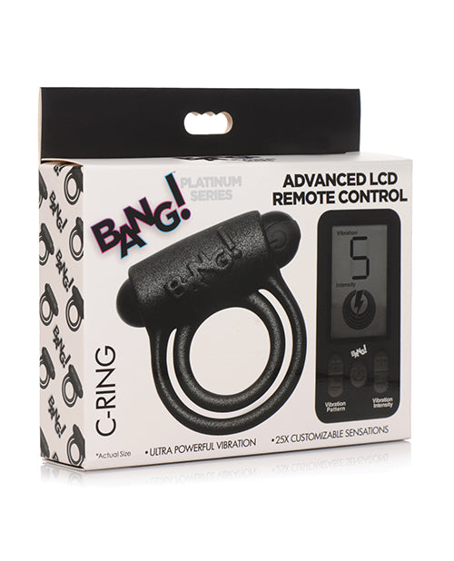 Bang! Vibrating Silicone Cock Ring W/remote Control - Black